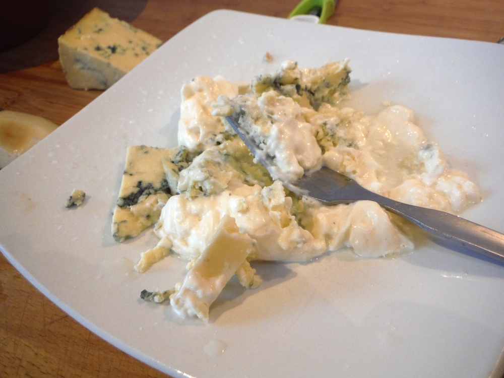 mashed blue cheese